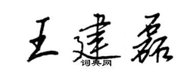 王正良王建磊行書個性簽名怎么寫