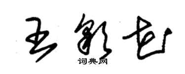 朱錫榮王彩花草書個性簽名怎么寫