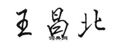 駱恆光王昌北行書個性簽名怎么寫