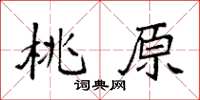 袁強桃原楷書怎么寫