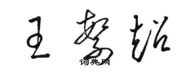 駱恆光王繁超草書個性簽名怎么寫