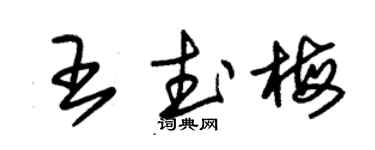 朱錫榮王武梅草書個性簽名怎么寫