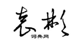 曾慶福袁彬草書個性簽名怎么寫