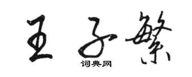 駱恆光王子繁行書個性簽名怎么寫