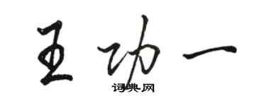 駱恆光王功一行書個性簽名怎么寫