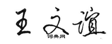 駱恆光王文誼行書個性簽名怎么寫