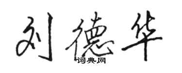 駱恆光劉德華行書個性簽名怎么寫