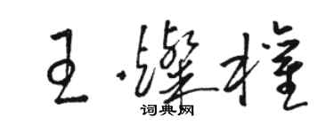 駱恆光王燦權草書個性簽名怎么寫