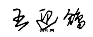 朱錫榮王迎鴿草書個性簽名怎么寫