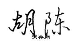 駱恆光胡陳行書個性簽名怎么寫