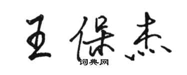 駱恆光王保傑行書個性簽名怎么寫