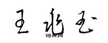 駱恆光王兆玉草書個性簽名怎么寫