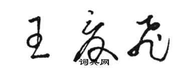 駱恆光王夏飛草書個性簽名怎么寫