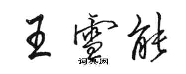 駱恆光王雪能行書個性簽名怎么寫