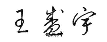 駱恆光王盛宇草書個性簽名怎么寫