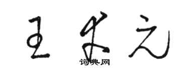 駱恆光王幸元草書個性簽名怎么寫