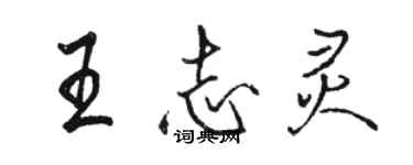 駱恆光王志靈行書個性簽名怎么寫