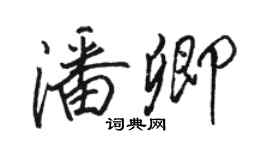 駱恆光潘卿行書個性簽名怎么寫
