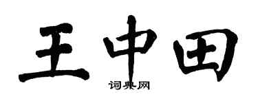 翁闓運王中田楷書個性簽名怎么寫