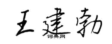 王正良王建勃行書個性簽名怎么寫