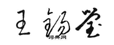 駱恆光王錫瑩草書個性簽名怎么寫