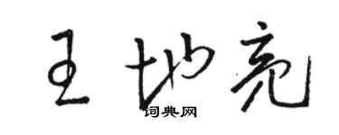 駱恆光王地亮草書個性簽名怎么寫