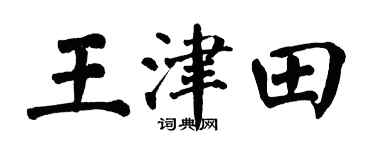 翁闓運王津田楷書個性簽名怎么寫