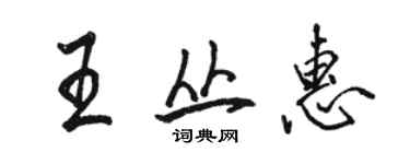 駱恆光王叢惠行書個性簽名怎么寫