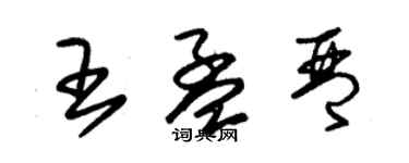 朱錫榮王孟琴草書個性簽名怎么寫