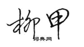 駱恆光柳甲行書個性簽名怎么寫