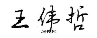 曾慶福王偉哲行書個性簽名怎么寫