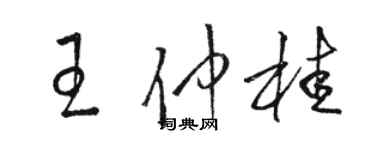 駱恆光王仲桂草書個性簽名怎么寫