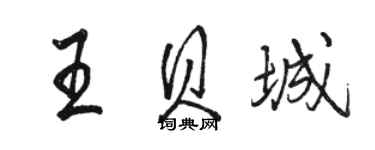 駱恆光王貝城行書個性簽名怎么寫