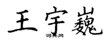 丁謙王宇巍楷書個性簽名怎么寫
