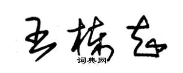 朱錫榮王棟知草書個性簽名怎么寫