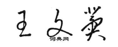 駱恆光王文冀草書個性簽名怎么寫