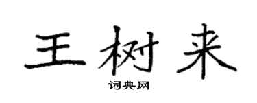 袁強王樹來楷書個性簽名怎么寫