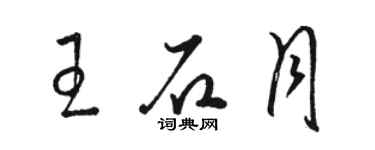 駱恆光王石月草書個性簽名怎么寫