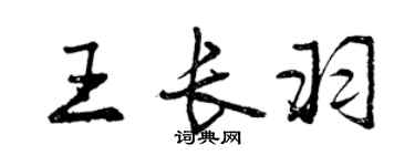 曾慶福王長羽行書個性簽名怎么寫