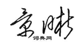 駱恆光景晰草書個性簽名怎么寫