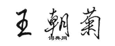 駱恆光王朝菊行書個性簽名怎么寫