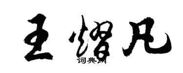 胡問遂王熠凡行書個性簽名怎么寫