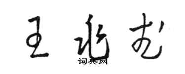 駱恆光王兆武草書個性簽名怎么寫