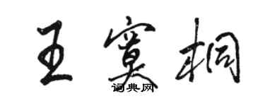 駱恆光王寞桐行書個性簽名怎么寫