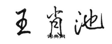 駱恆光王肖池行書個性簽名怎么寫