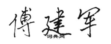 駱恆光傅建軍行書個性簽名怎么寫