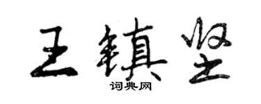 曾慶福王鎮堅行書個性簽名怎么寫