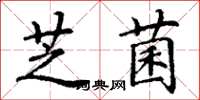 丁謙芝菌楷書怎么寫