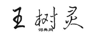 駱恆光王樹靈行書個性簽名怎么寫