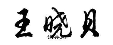 胡問遂王曉貝行書個性簽名怎么寫